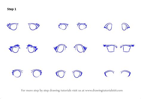 Anime Eyes Template Female Step-by-Step 4