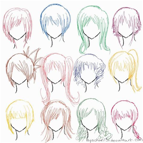 Anime Hair Drawing