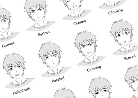 Anime male facial features guide