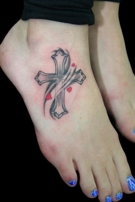 Ankle Cross Tattoo Pictures