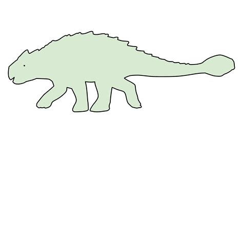 Ankylosaurus Template for Kids