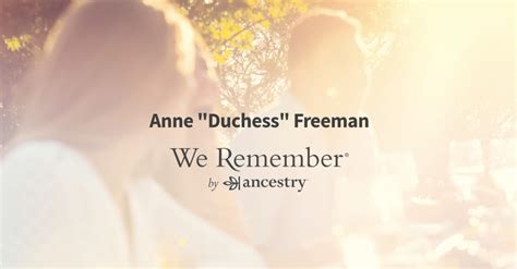 Remembering Ann Freeman