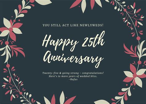 Modern Minimalist Anniversary Card Template