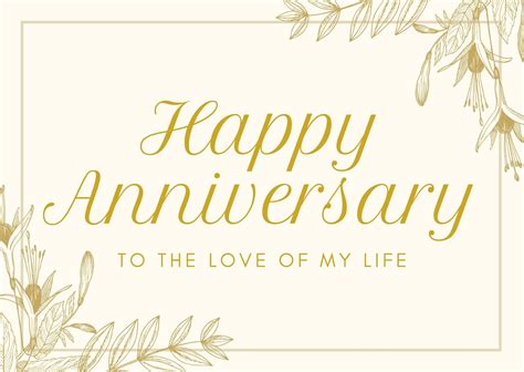 Love Story Anniversary Card Template