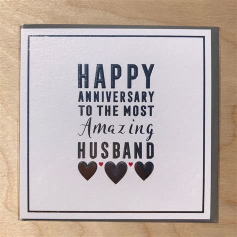 Anniversary Card Template for Husband