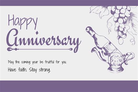 Hand-Drawn Anniversary Card Template