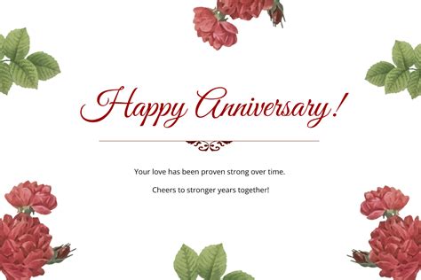 Photorealistic Anniversary Card Template