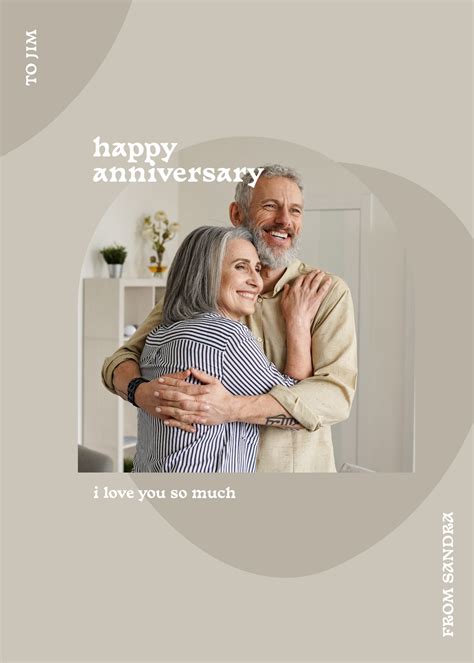 Anniversary Congratulations Card Template