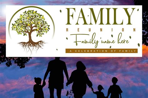 Anniversary Family Reunion Banner Template