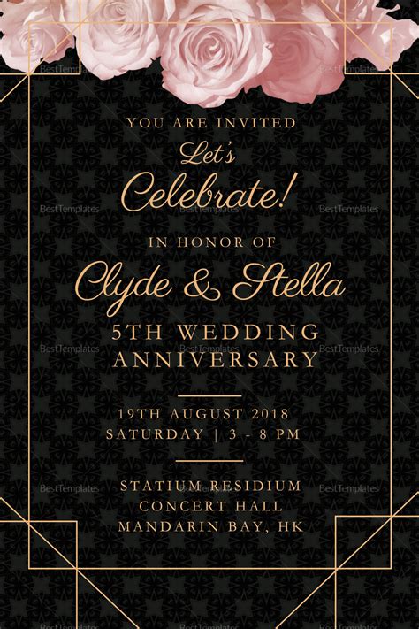 Anniversary Invitation Designs