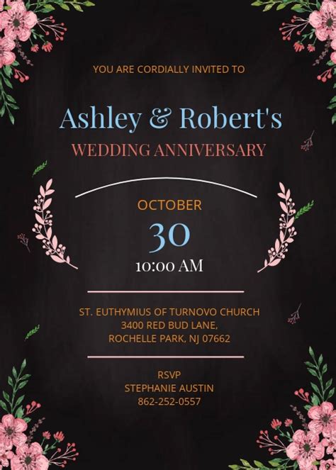 Anniversary invitation template in Word