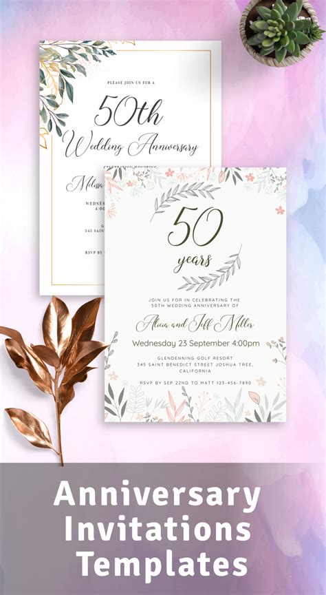 Anniversary Invitation Templates Free Download