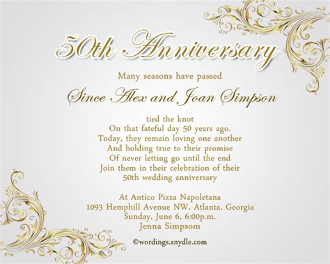 40th Anniversary Invitation Wording Ideas