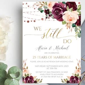 Wedding Anniversary Invitations