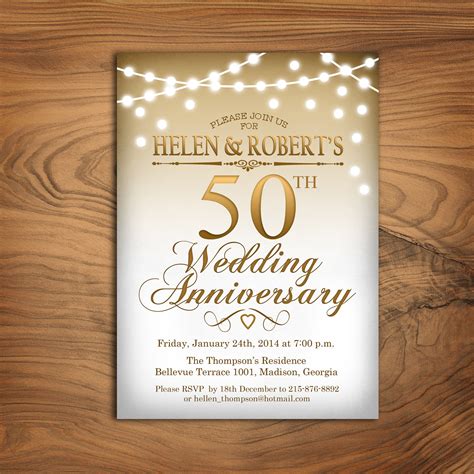 Anniversary Party Invitation Template