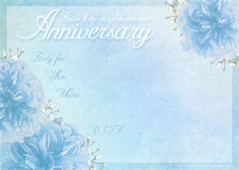 Anniversary Party Invitation Templates Design 1