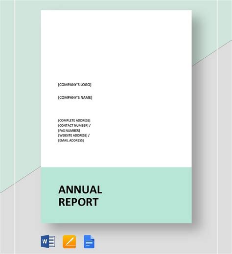 Annual Report Template Word 2014