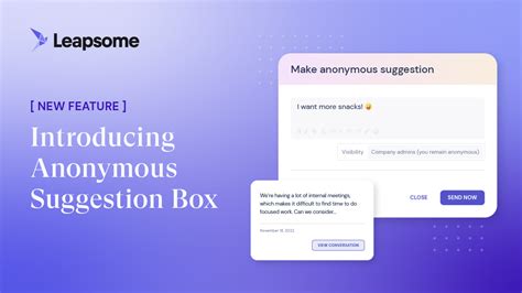 Anonymous Suggestion Box Template