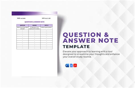 Answer Template on Google Docs