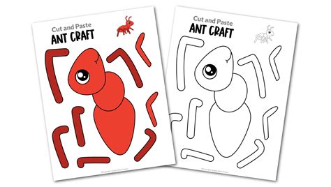 Ant Craft Template for Kids