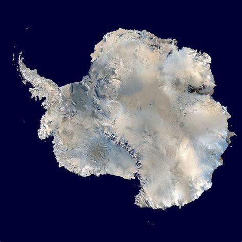 A map of the continent of Antarctica