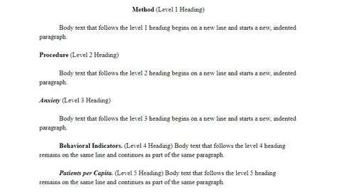 APA Format Bullet Points Example