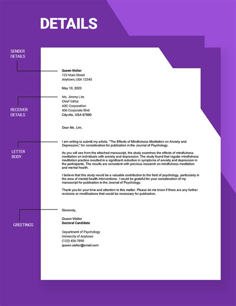 APA Format Business Letter Example