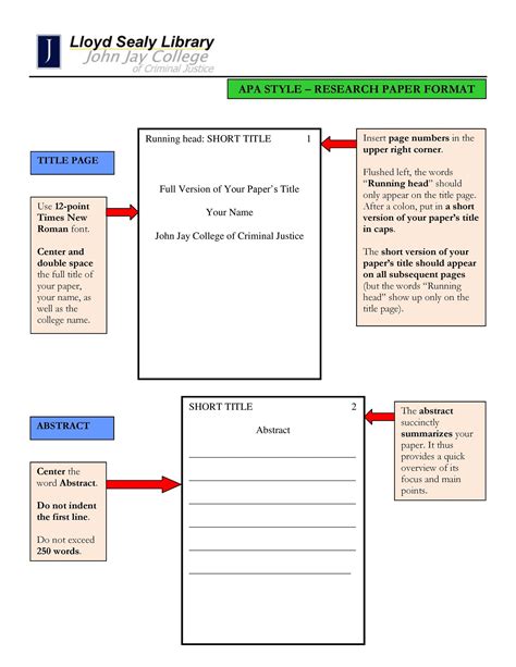 APA Format Template Features