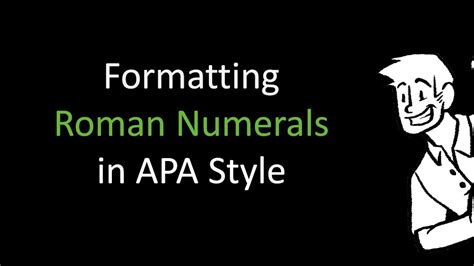 APA Template with Roman Numerals