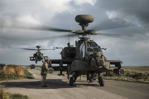 Apache Attack Helicopter Conducting SEAD Mission