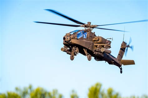 Apache Helicopter in Flight