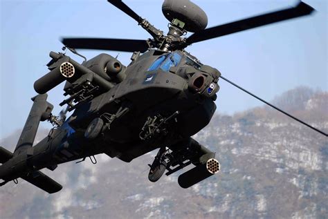 Apache Helicopter in Flight