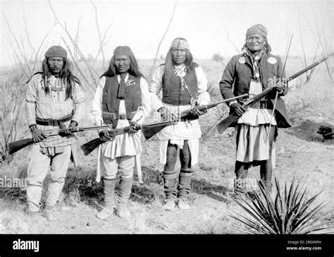 Apache warriors in traditional attire