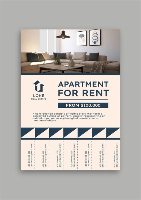 Apartment for Rent Flyer Design