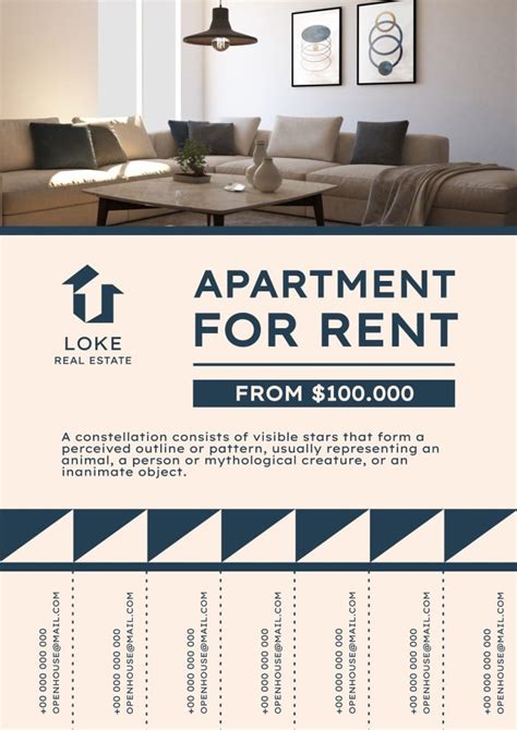 Apartment for Rent Flyer Design Example 1