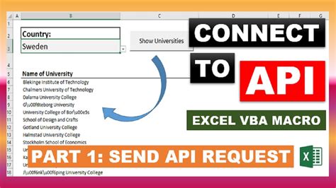 API integration for Excel