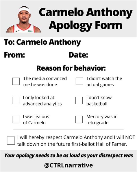 Apology Form Meme Template 9