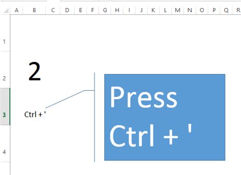 Apostrophe in Excel keyboard shortcut