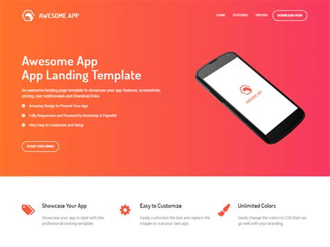 App Landing Template