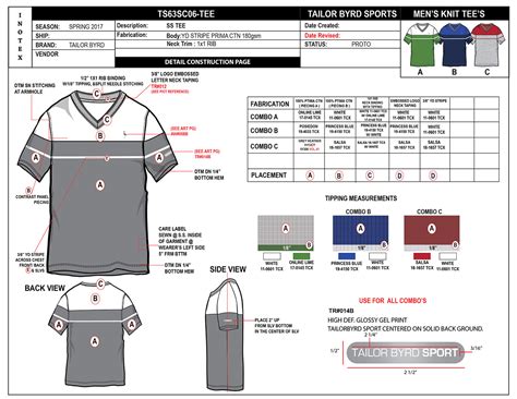 Apparel Tech Pack Template