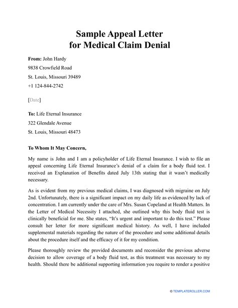 Appeal Denial Letter