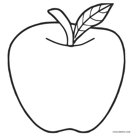 Apple coloring sheets for kids