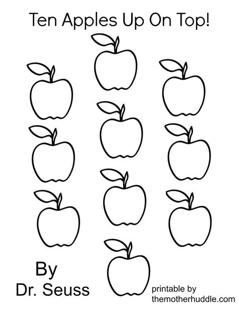 Apple coloring sheets for preschoolers to color