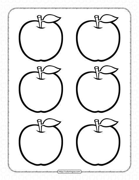 Apple coloring sheets for preschoolers to print