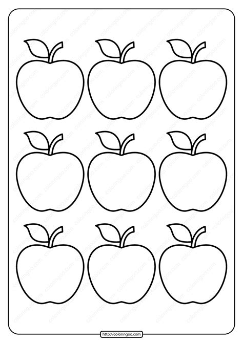 Apple coloring sheets for kids to color