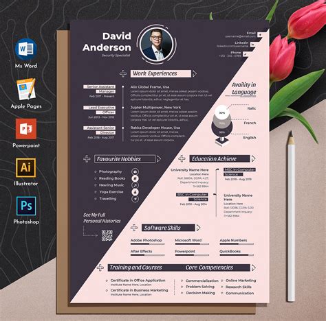 Apple Pages Resume Template Design