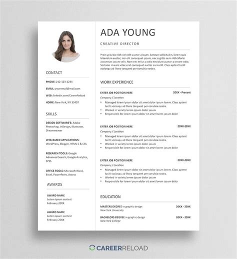 Apple Pages Resume Templates Format