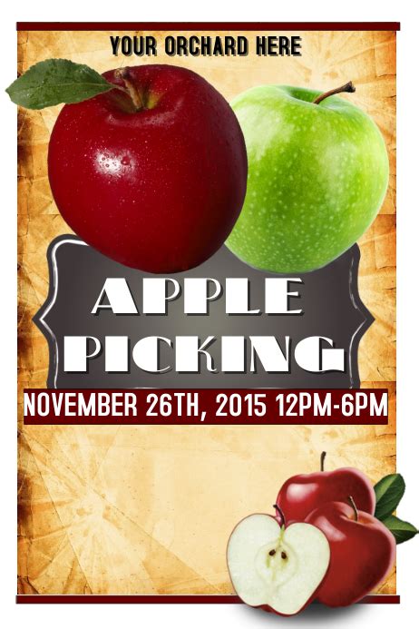 Apple Picking Flyer Template