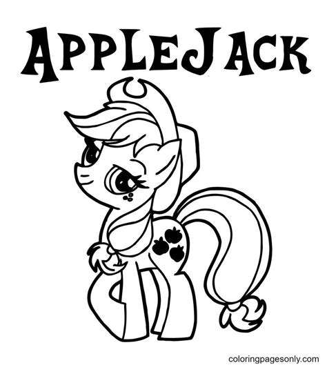 Applejack coloring page