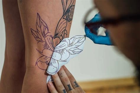 Application process of tattoo sticker covers for tattoo cover-up